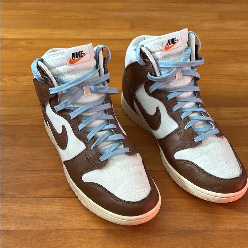 Nike Dunk High PRM Vintage Brown and White High-Top Sneakers